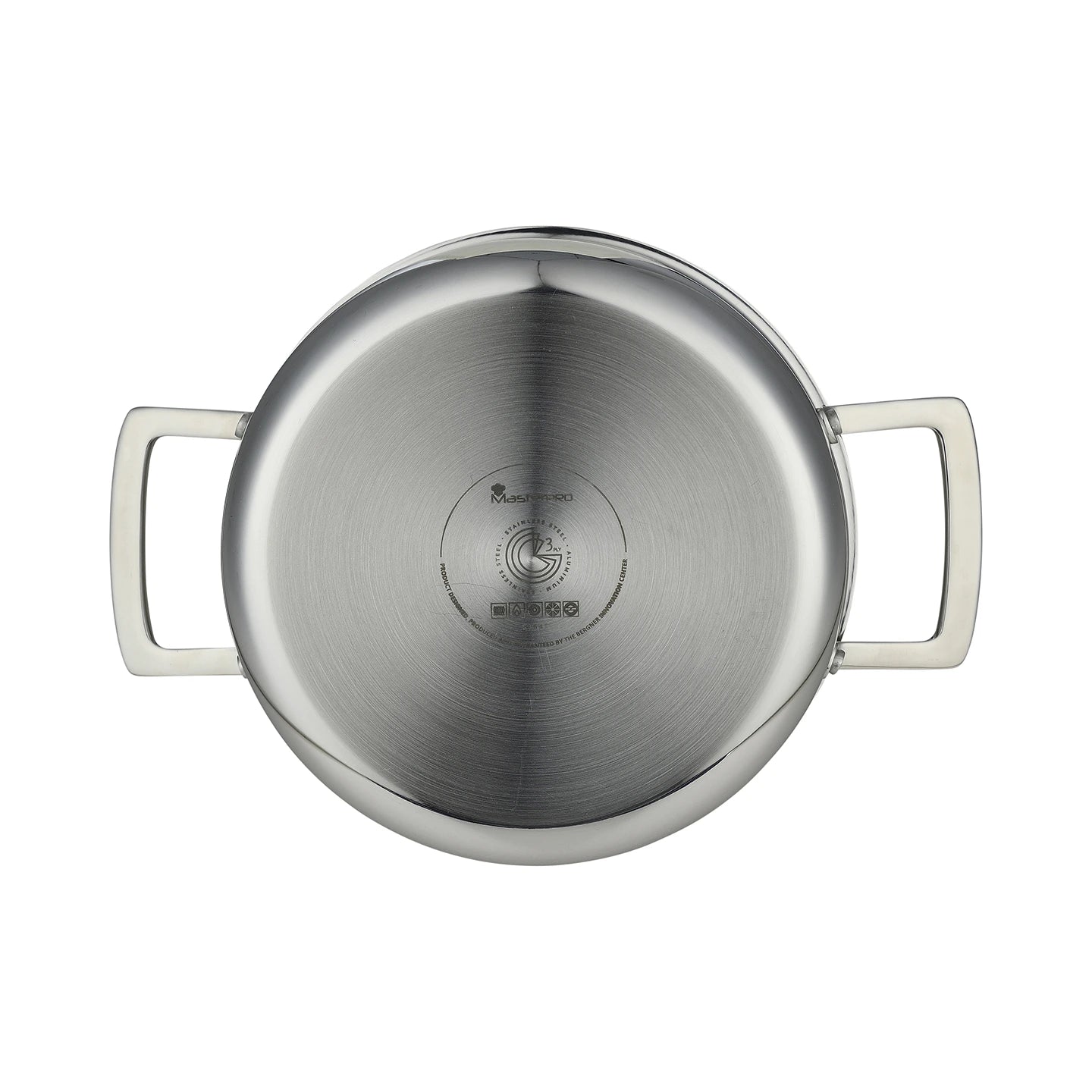 Cacerola de acero inox sin revestimiento con tapa LEGACY - MasterPRO